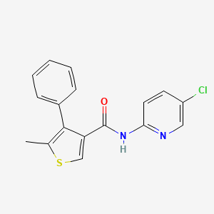 molecular formula C17H13ClN2OS B4433131 N-(5-chloropyridin-2-yl)-5-methyl-4-phenylthiophene-3-carboxamide 