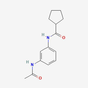 molecular formula C14H18N2O2 B4433155 N-(3-acetamidophenyl)cyclopentanecarboxamide 