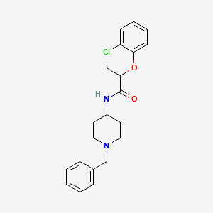 molecular formula C21H25ClN2O2 B4433193 N-(1-benzylpiperidin-4-yl)-2-(2-chlorophenoxy)propanamide 