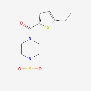 molecular formula C12H18N2O3S2 B4433322 (5-ETHYL-2-THIENYL)[4-(METHYLSULFONYL)PIPERAZINO]METHANONE 