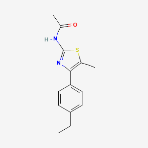 molecular formula C14H16N2OS B4433382 N-[4-(4-ETHYLPHENYL)-5-METHYL-13-THIAZOL-2-YL]ACETAMIDE 