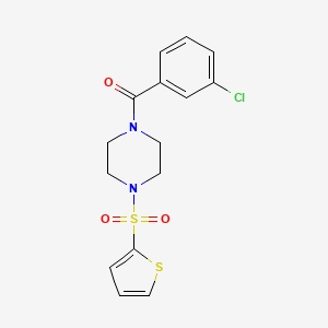 molecular formula C15H15ClN2O3S2 B4433487 (3-CHLOROPHENYL)[4-(2-THIENYLSULFONYL)PIPERAZINO]METHANONE 