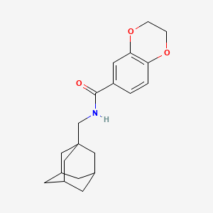 molecular formula C20H25NO3 B4433512 N-(1-adamantylmethyl)-2,3-dihydro-1,4-benzodioxine-6-carboxamide 