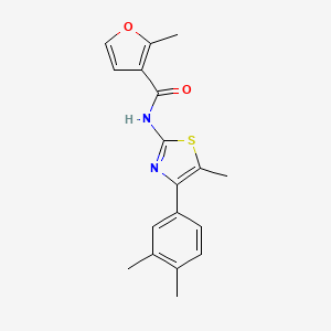 molecular formula C18H18N2O2S B4433565 N-[4-(3,4-dimethylphenyl)-5-methyl-1,3-thiazol-2-yl]-2-methyl-3-furamide 