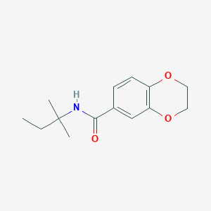 molecular formula C14H19NO3 B4433636 N-(2-METHYL-2-BUTANYL)-2,3-DIHYDRO-1,4-BENZODIOXINE-6-CARBOXAMIDE 