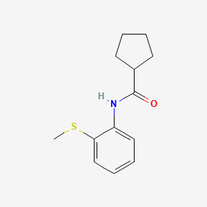 molecular formula C13H17NOS B4433675 N-[2-(Methylsulfanyl)phenyl]cyclopentanecarboxamide 
