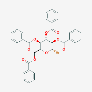 molecular formula C34H27BrO9 B044337 2,3,4,6-TETRA-O-BENZOYL-beta-D-GLUCOPYRANOSYL BROMIDE CAS No. 114682-36-9