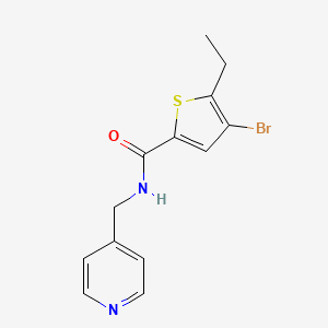 molecular formula C13H13BrN2OS B4433742 4-bromo-5-ethyl-N-(pyridin-4-ylmethyl)thiophene-2-carboxamide 