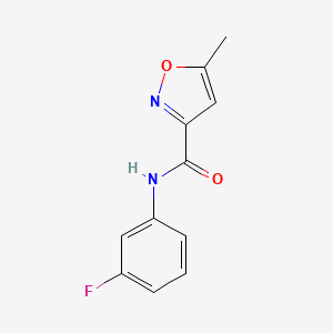 molecular formula C11H9FN2O2 B4433746 N-(3-fluorophenyl)-5-methyl-1,2-oxazole-3-carboxamide 