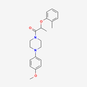 molecular formula C21H26N2O3 B4433767 1-[4-(4-Methoxyphenyl)piperazin-1-yl]-2-(2-methylphenoxy)propan-1-one 