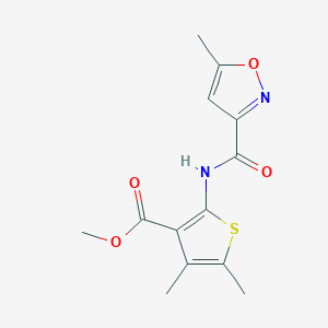 molecular formula C13H14N2O4S B4433768 METHYL 4,5-DIMETHYL-2-(5-METHYL-1,2-OXAZOLE-3-AMIDO)THIOPHENE-3-CARBOXYLATE 