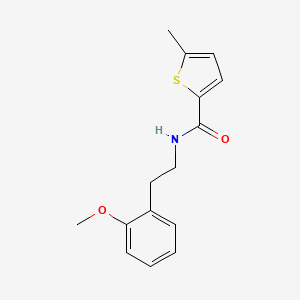 molecular formula C15H17NO2S B4433778 N-[2-(2-methoxyphenyl)ethyl]-5-methylthiophene-2-carboxamide 