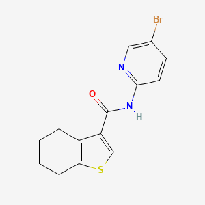 molecular formula C14H13BrN2OS B4433812 N-(5-bromopyridin-2-yl)-4,5,6,7-tetrahydro-1-benzothiophene-3-carboxamide 