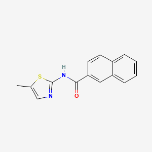 molecular formula C15H12N2OS B4433857 N-(5-methyl-1,3-thiazol-2-yl)naphthalene-2-carboxamide 