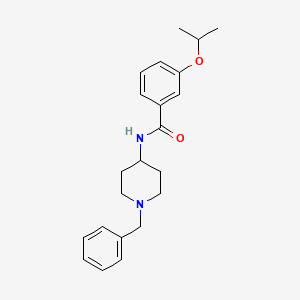molecular formula C22H28N2O2 B4433876 N-(1-benzylpiperidin-4-yl)-3-(propan-2-yloxy)benzamide 