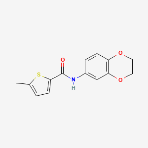 molecular formula C14H13NO3S B4433895 N-(2,3-dihydro-1,4-benzodioxin-6-yl)-5-methylthiophene-2-carboxamide 