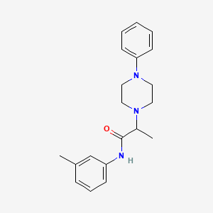 molecular formula C20H25N3O B4434117 N-(3-methylphenyl)-2-(4-phenylpiperazin-1-yl)propanamide 