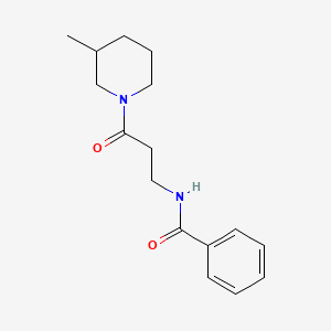 molecular formula C16H22N2O2 B4434163 N-[3-(3-methylpiperidin-1-yl)-3-oxopropyl]benzamide 
