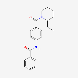 molecular formula C21H24N2O2 B4434198 N-{4-[(2-ethylpiperidin-1-yl)carbonyl]phenyl}benzamide 