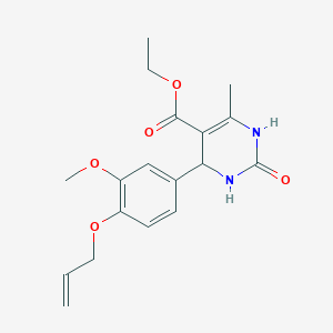 B443427 Ethyl 4-[4-(allyloxy)-3-methoxyphenyl]-6-methyl-2-oxo-1,2,3,4-tetrahydropyrimidine-5-carboxylate CAS No. 445287-51-4