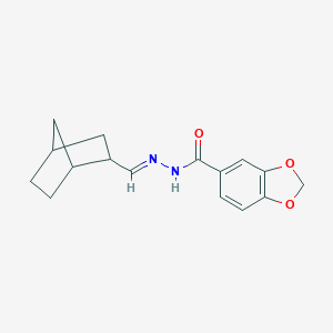 molecular formula C16H18N2O3 B443428 N'-(bicyclo[2.2.1]hept-2-ylmethylene)-1,3-benzodioxole-5-carbohydrazide 