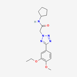 molecular formula C17H23N5O3 B4434380 N~1~-CYCLOPENTYL-2-[5-(3-ETHOXY-4-METHOXYPHENYL)-2H-1,2,3,4-TETRAAZOL-2-YL]ACETAMIDE 