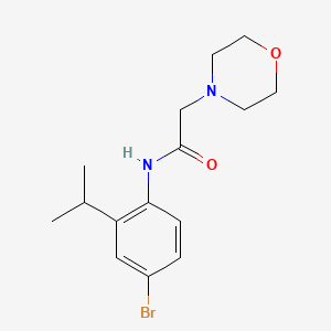 molecular formula C15H21BrN2O2 B4434392 N-[4-bromo-2-(propan-2-yl)phenyl]-2-(morpholin-4-yl)acetamide 