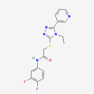 molecular formula C17H15F2N5OS B4434404 N-(3,4-difluorophenyl)-2-{[4-ethyl-5-(pyridin-3-yl)-4H-1,2,4-triazol-3-yl]sulfanyl}acetamide CAS No. 577987-30-5