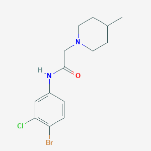 molecular formula C14H18BrClN2O B4434423 N-(4-bromo-3-chlorophenyl)-2-(4-methylpiperidin-1-yl)acetamide 