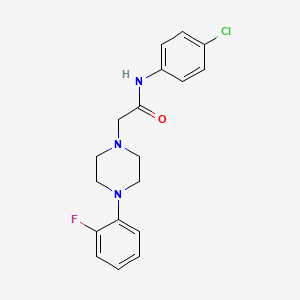molecular formula C18H19ClFN3O B4434427 N-(4-chlorophenyl)-2-[4-(2-fluorophenyl)piperazin-1-yl]acetamide 