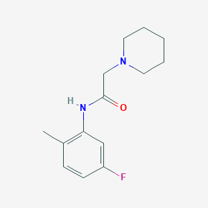 molecular formula C14H19FN2O B4434454 N-(5-fluoro-2-methylphenyl)-2-(piperidin-1-yl)acetamide 