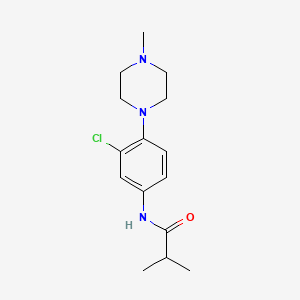 molecular formula C15H22ClN3O B4434467 N-[3-chloro-4-(4-methylpiperazin-1-yl)phenyl]-2-methylpropanamide 