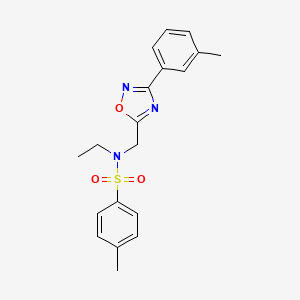 molecular formula C19H21N3O3S B4434551 N-ETHYL-4-METHYL-N-{[3-(3-METHYLPHENYL)-1,2,4-OXADIAZOL-5-YL]METHYL}BENZENE-1-SULFONAMIDE 