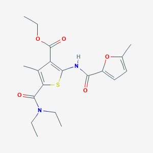 molecular formula C19H24N2O5S B443457 ethyl 5-[(diethylamino)carbonyl]-4-methyl-2-[(5-methyl-2-furoyl)amino]-3-thiophenecarboxylate 