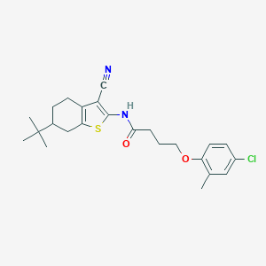 molecular formula C24H29ClN2O2S B443459 N-(6-tert-butyl-3-cyano-4,5,6,7-tetrahydro-1-benzothiophen-2-yl)-4-(4-chloro-2-methylphenoxy)butanamide 