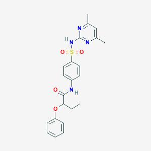 molecular formula C22H24N4O4S B443480 N-(4-{[(4,6-dimethyl-2-pyrimidinyl)amino]sulfonyl}phenyl)-2-phenoxybutanamide 