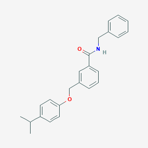 molecular formula C24H25NO2 B443508 N-benzyl-3-[(4-isopropylphenoxy)methyl]benzamide 