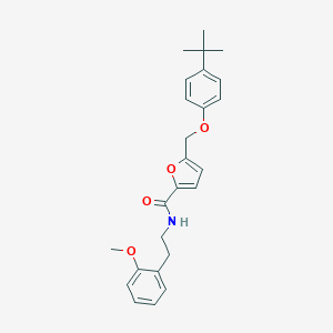 molecular formula C25H29NO4 B443511 5-[(4-tert-butylphenoxy)methyl]-N-[2-(2-methoxyphenyl)ethyl]furan-2-carboxamide 