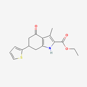 molecular formula C16H17NO3S B4435160 ethyl 3-methyl-4-oxo-6-(thiophen-2-yl)-4,5,6,7-tetrahydro-1H-indole-2-carboxylate 