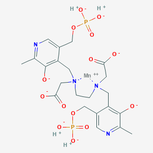 molecular formula C22H28MnN4O14P2-2 B044352 Glycine, N,N inverted exclamation marka-1,2-ethanediylbis[N-[[3-hydroxy-2-methyl-5-[(phosphonooxy)methyl]-4-pyridinyl]methyl]-, manganese complex CAS No. 119797-12-5