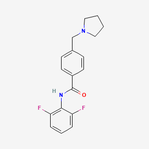 molecular formula C18H18F2N2O B4435212 N-(2,6-difluorophenyl)-4-(pyrrolidin-1-ylmethyl)benzamide 