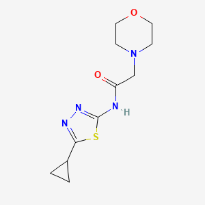 molecular formula C11H16N4O2S B4435252 N-(5-cyclopropyl-1,3,4-thiadiazol-2-yl)-2-(morpholin-4-yl)acetamide 