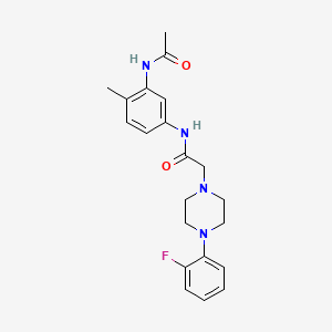 molecular formula C21H25FN4O2 B4435549 N-(3-acetamido-4-methylphenyl)-2-[4-(2-fluorophenyl)piperazin-1-yl]acetamide 