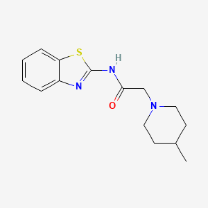 molecular formula C15H19N3OS B4435634 N-(1,3-benzothiazol-2-yl)-2-(4-methylpiperidin-1-yl)acetamide 