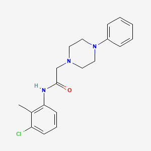 molecular formula C19H22ClN3O B4435640 N-(3-chloro-2-methylphenyl)-2-(4-phenylpiperazin-1-yl)acetamide 