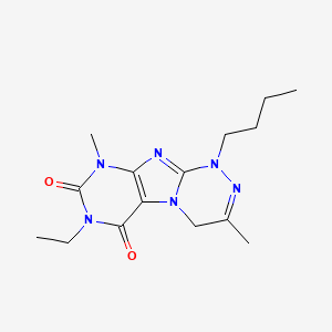 molecular formula C15H22N6O2 B4435720 1-butyl-7-ethyl-3,9-dimethyl-4H-purino[8,7-c][1,2,4]triazine-6,8-dione 