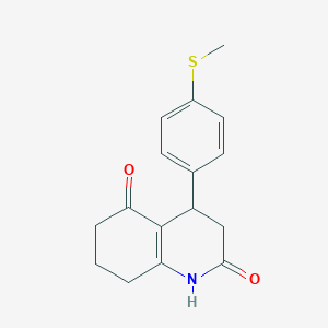 molecular formula C16H17NO2S B4435778 4-[4-(METHYLSULFANYL)PHENYL]-1,2,3,4,5,6,7,8-OCTAHYDROQUINOLINE-2,5-DIONE 