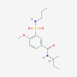 molecular formula C15H24N2O4S B4435792 N-(butan-2-yl)-4-methoxy-3-(propylsulfamoyl)benzamide 