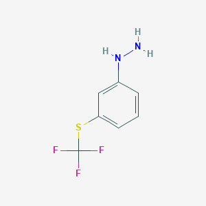 molecular formula C7H7F3N2S B044358 3-Trifluoromethylthio-phenyl-hydrazine CAS No. 123418-93-9