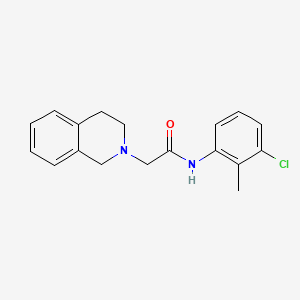 molecular formula C18H19ClN2O B4435888 N-(3-chloro-2-methylphenyl)-2-(3,4-dihydroisoquinolin-2(1H)-yl)acetamide 